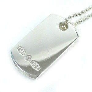 Tiffany Makers ID Tag Ball Chain Necklace Silver